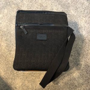 Michael Kors black logo cross body bag